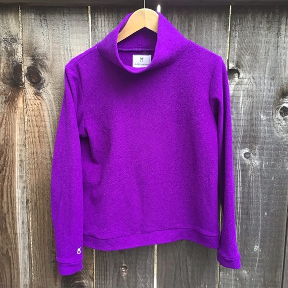 Dudley Stephens Sweaters - Dudley stephens purple fleece turtleneck sweater womens medium